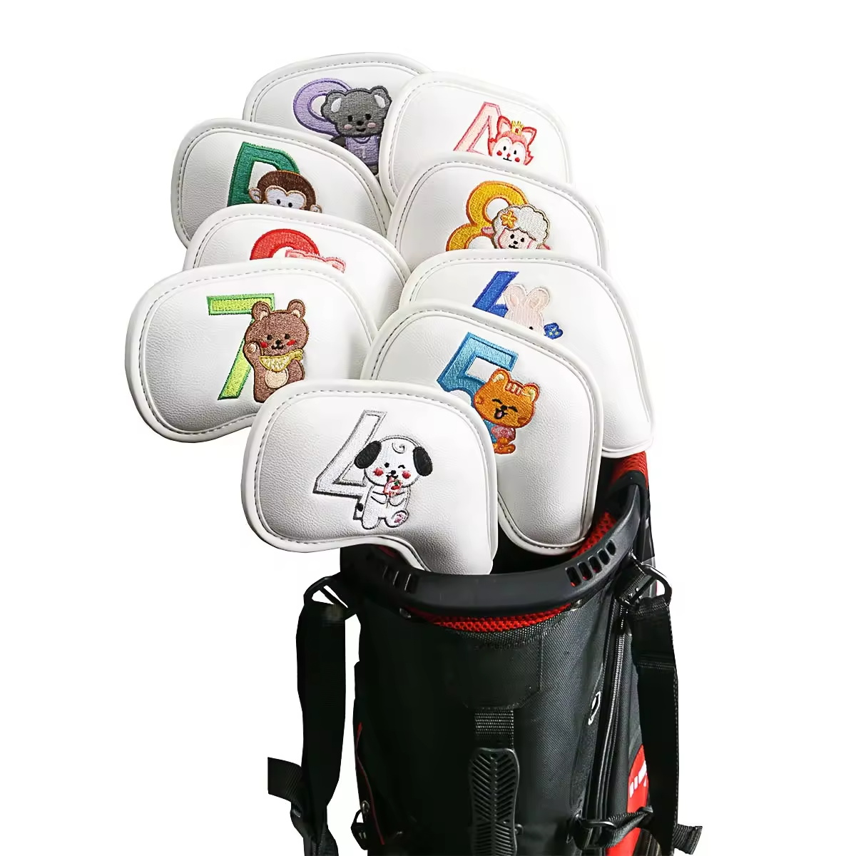 9Pcs Cute Cartoon Animal Golf  - Embroidery Gift ulasan dan harga