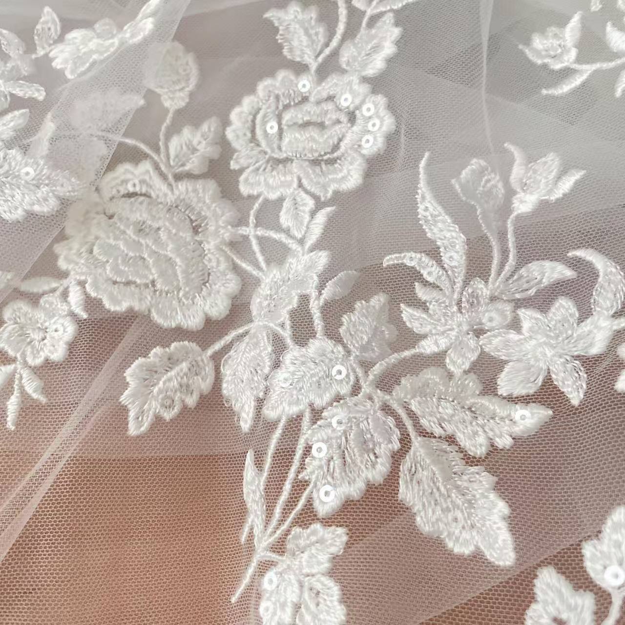 French Embroidered Lace Fabric - Embroidery Abaya ulasan dan harga