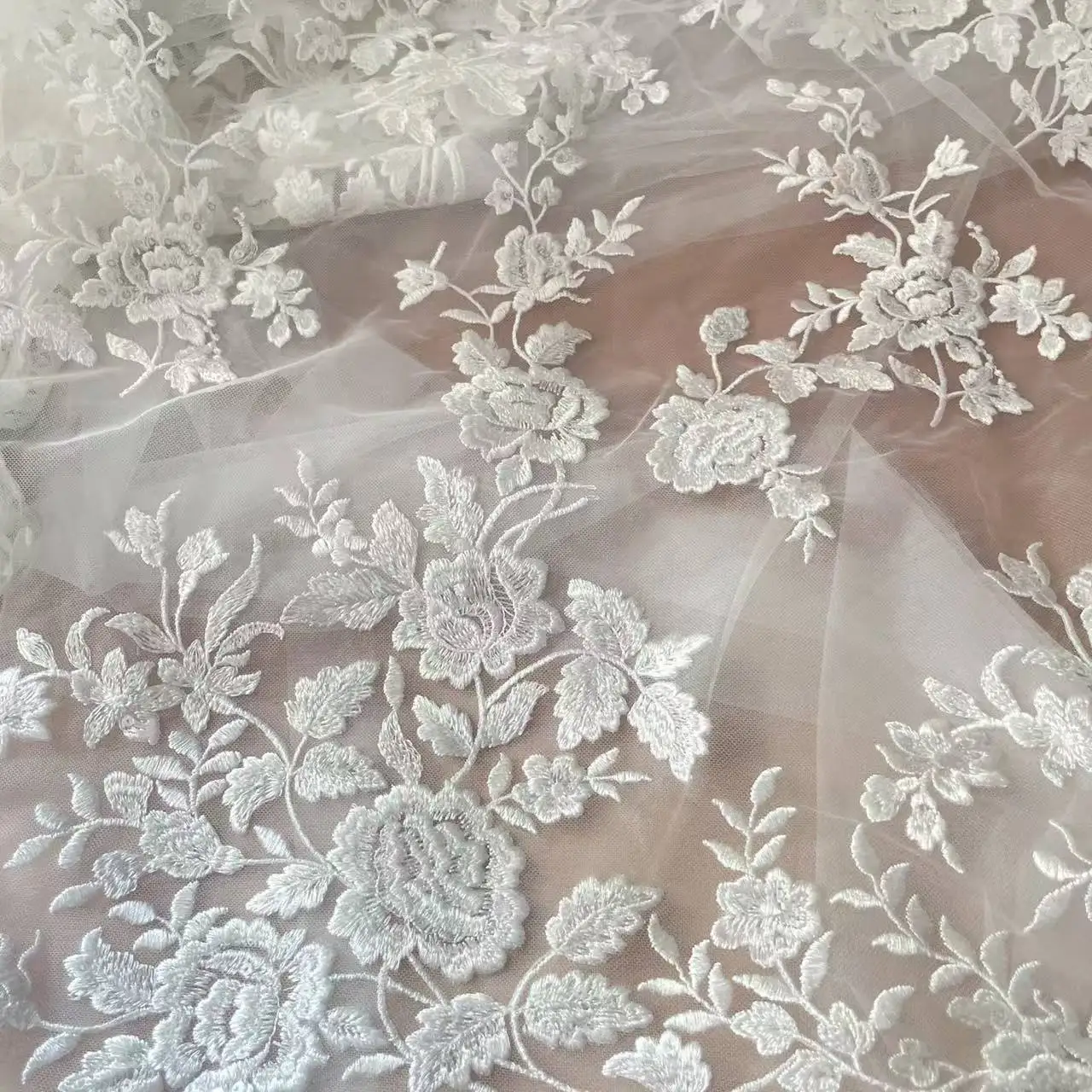 French Embroidered Lace Fabric - Embroidery Abaya ulasan dan harga