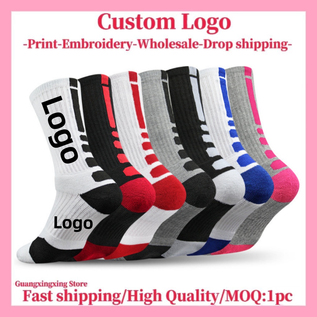 Customized socks Customized pr - Embroidery Knit ulasan dan harga