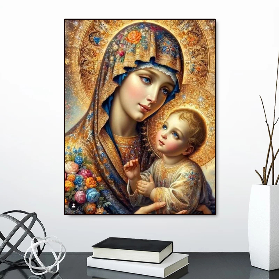 Frameless,Diamond Painting Vir - Embroidery Icon ulasan dan harga