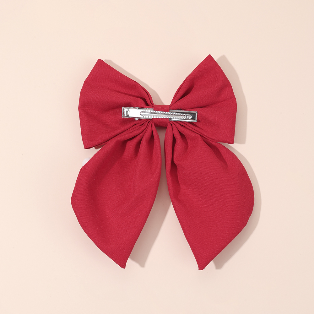 Christmas Red Bow Hair Clip Fo - Embroidery Xmas ulasan dan harga